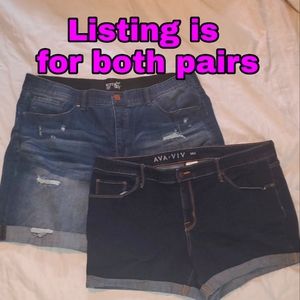 I am reposhing these due to wrong size 2 Pairs Women's Jean Shorts